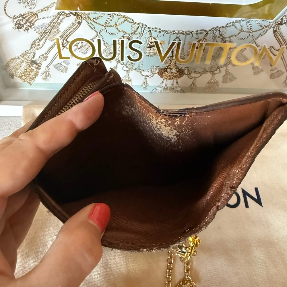 Louis Vuitton Vintage  Brown Monogram Wallet in Chain - Picture 11 of 14